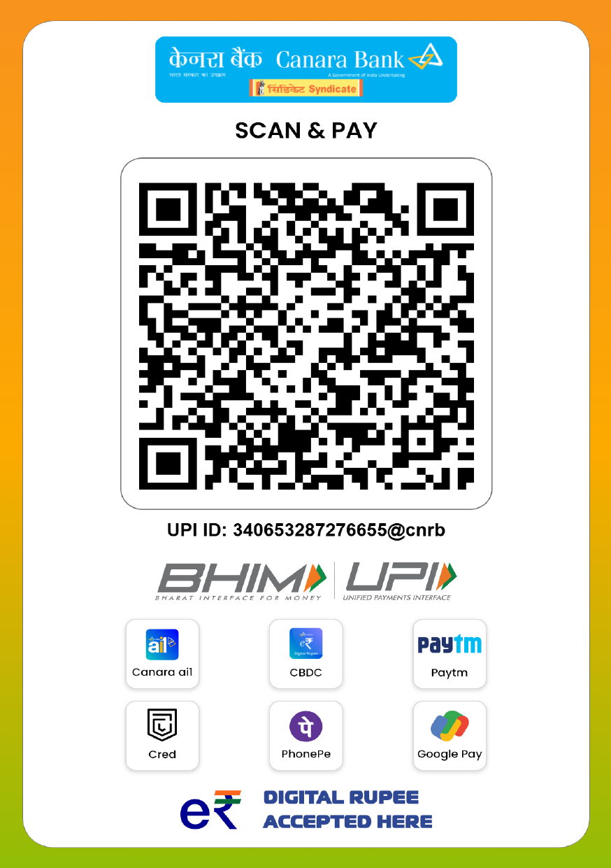 Canara Bank QR code for ZHCON-2026 payment